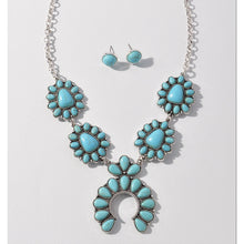 Load image into Gallery viewer, Turquoise Squash Blossom Necklace
