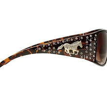 Load image into Gallery viewer, Sunglasses, Embellished Rhinestones &amp; Galloping Horse
