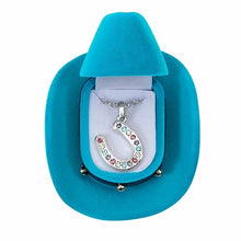 Load image into Gallery viewer, Necklace, Horseshoes, Multi, W/colorful Cowboy Hat Box
