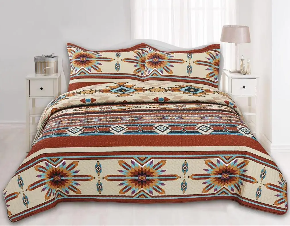 Sunset Navajo 3pc Bedspread Quilt