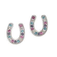 Load image into Gallery viewer, Horseshoes Earrings with Cowboy Hat Box
