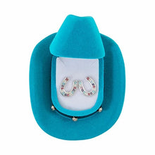 Load image into Gallery viewer, Horseshoes Earrings with Cowboy Hat Box
