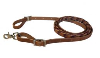 Laced Harness Leather Contest Reins
